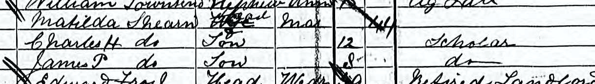 Matilda with Charles and James 1871 Census