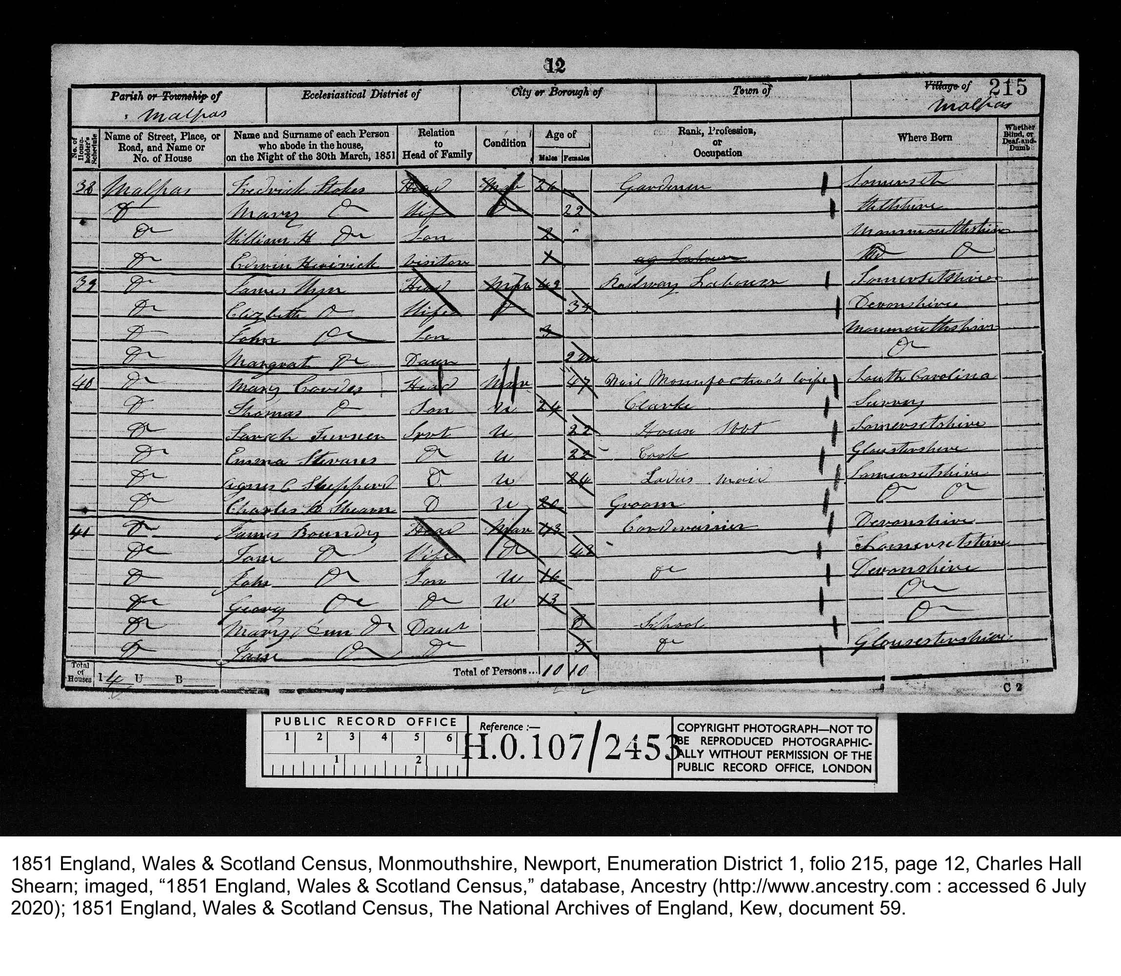 1851 Census Wales