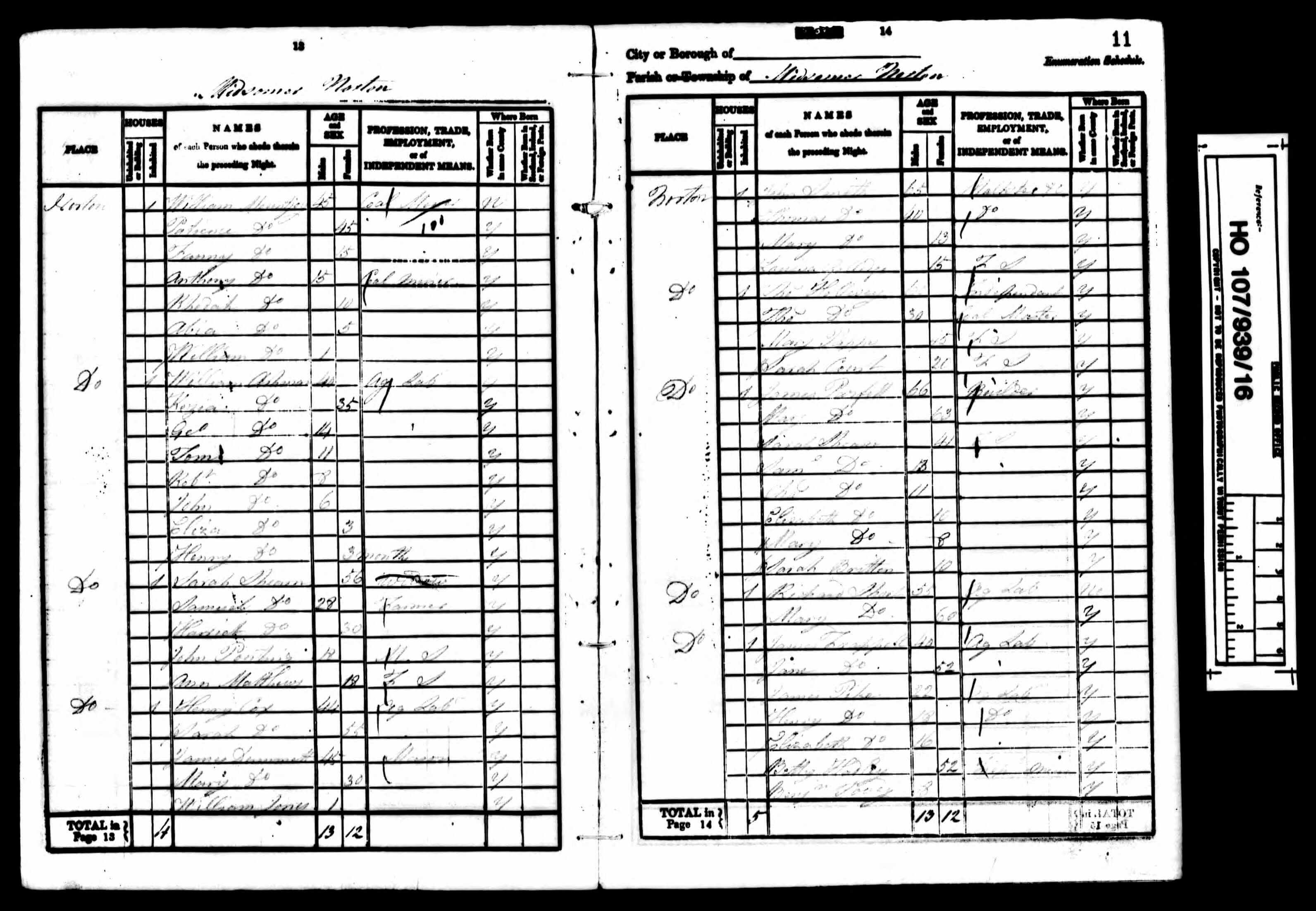 1841 Census - Sarah and the Children