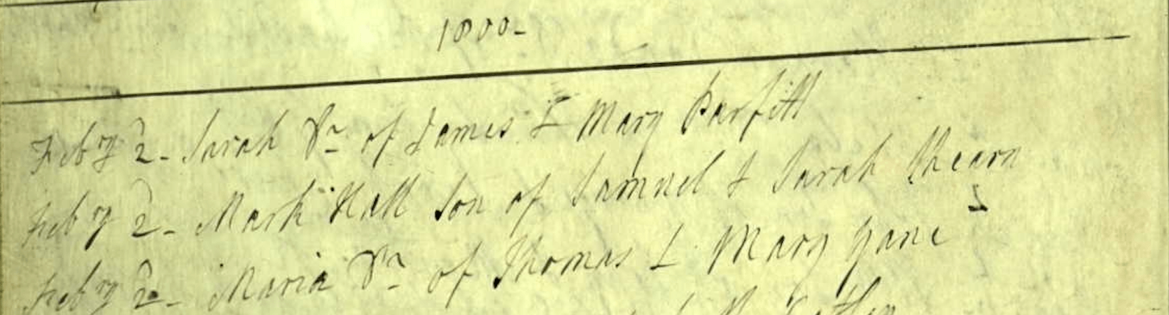 Baptism Record - Mark Hall Shearn - Closer View