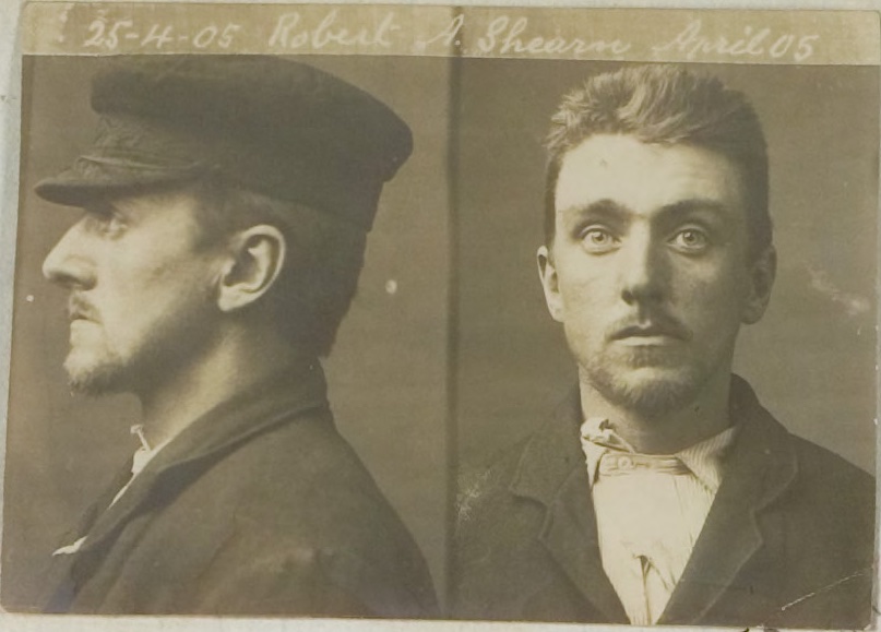 Robert Austin Shearn Mugshot 5 April 1905 Robert Austin Shearn Mugshot 5 April 1905
