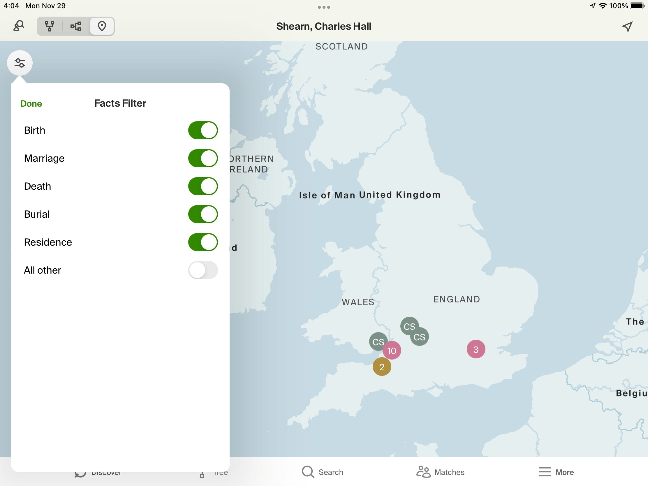 Ancestry.com Map